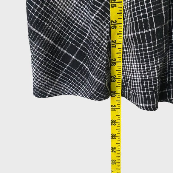 Foxcroft Cici Plaid Perfection Tunic Black Women's Size 14 Button-Up Long-Sleeve - Picture 12 of 12